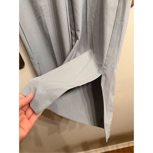 Abercrombie Fitch Gray Pleated Front Trousers Small Tall - Picture 4 of 5